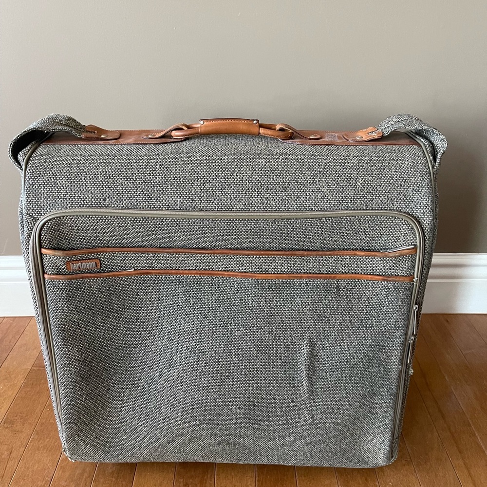 Gray and Brown Travel Suitcase